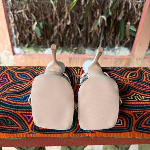 Shein White Chain‎ Strap Heels size 6 - Picture 6 of 8